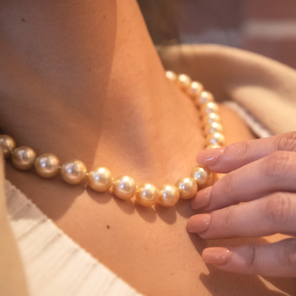Golden South Sea 9-12mm Graduated Pearl 45cm Strand with 9ct Gold Clasp - Image 4