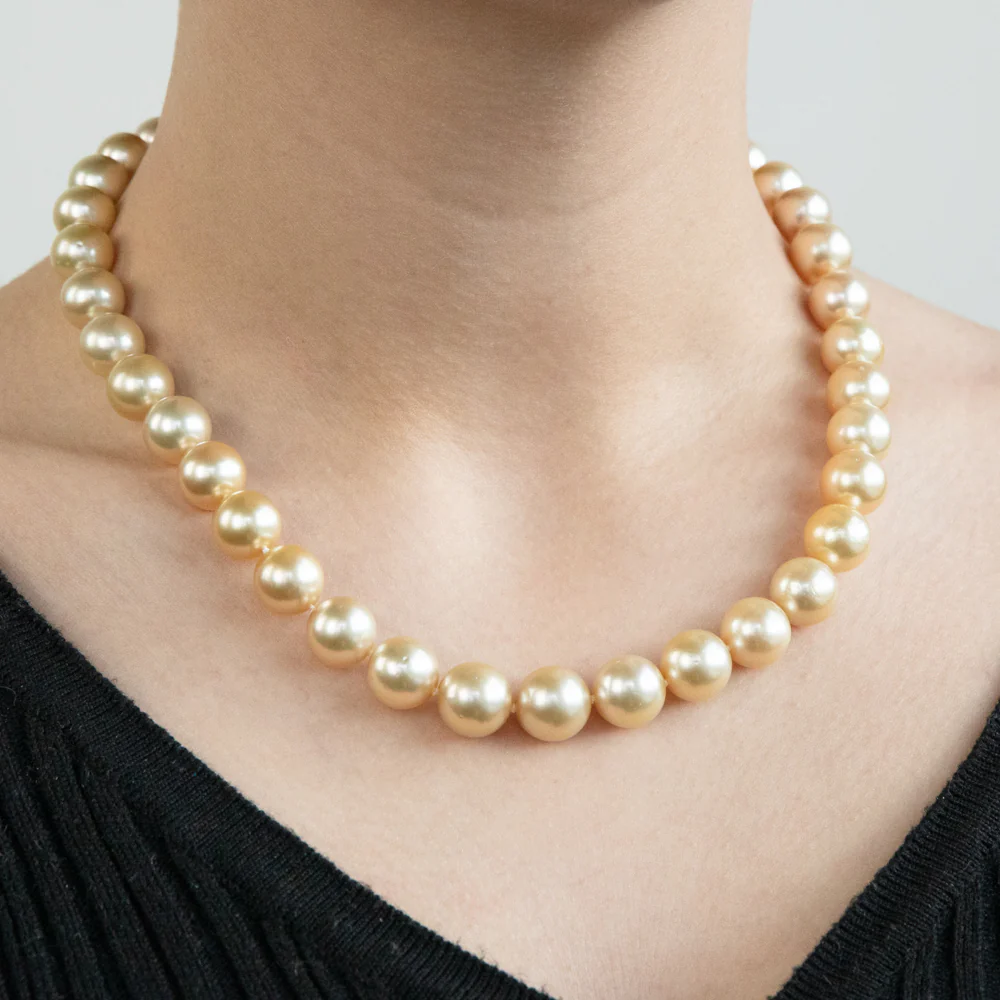 Golden South Sea 9-12mm Graduated Pearl 45cm Strand with 9ct Gold Clasp - Image 5