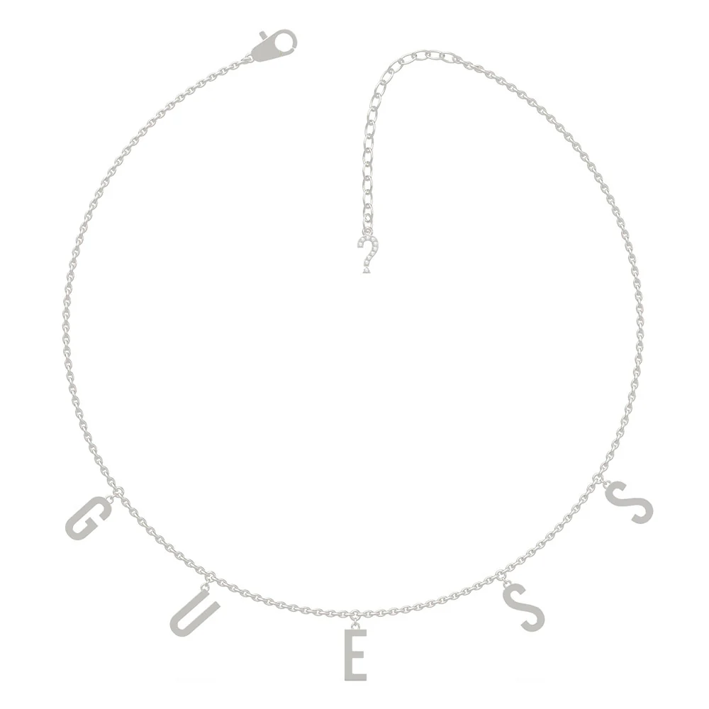 GUESS 15-17" Letters Charm Chain SST
