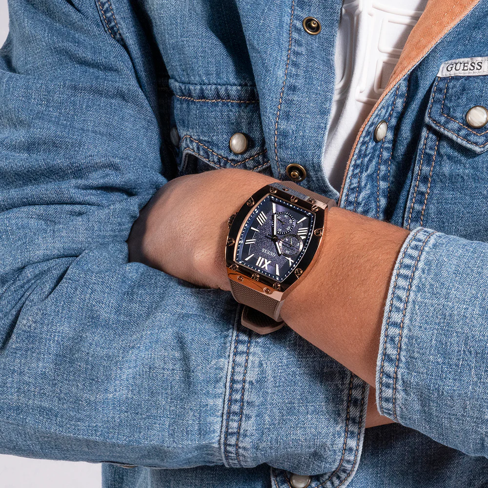 Guess GW0568G1 Falcon Brown Silicone Mens Watch - Image 6