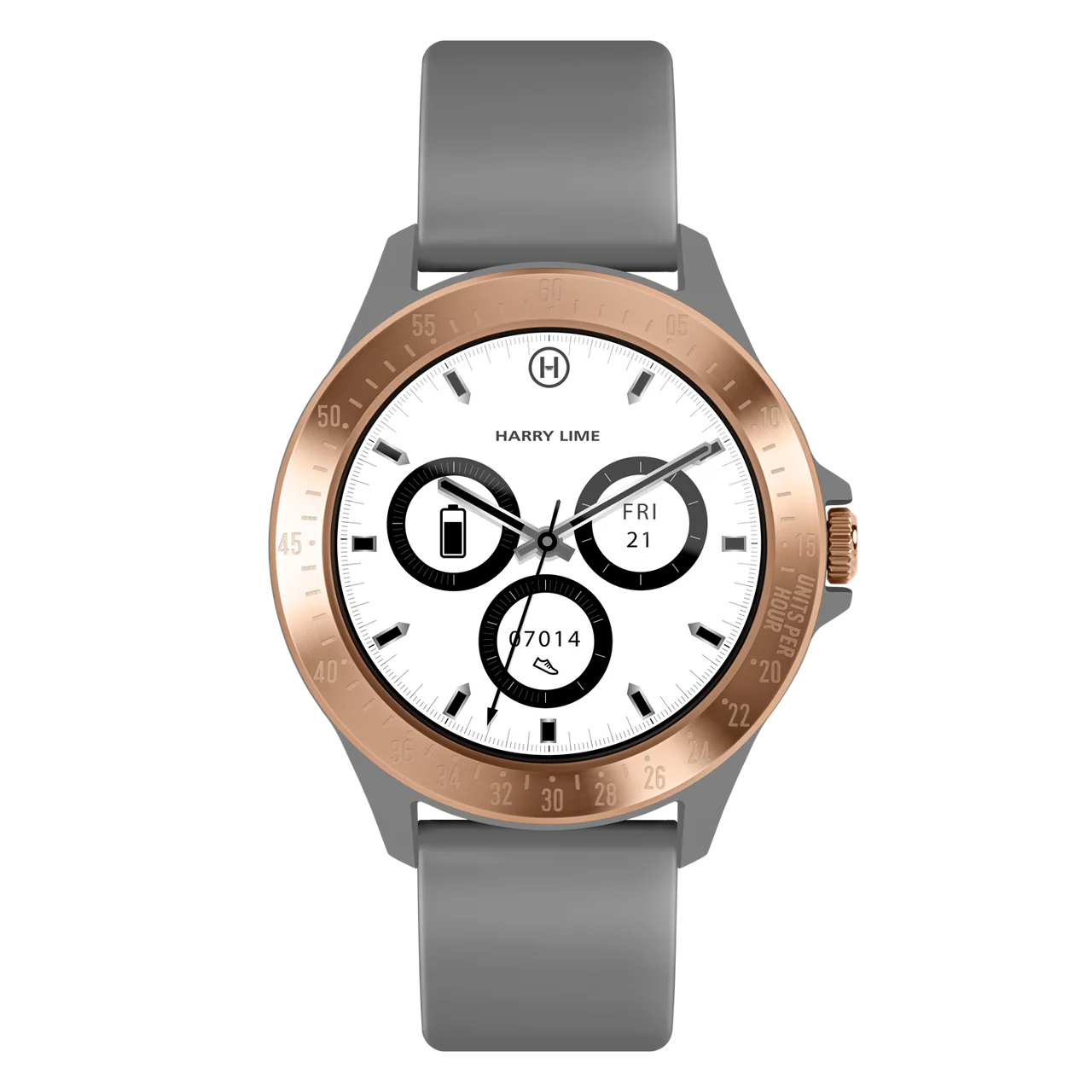 Grey Rose Gold Smart Watch - HA07-2008