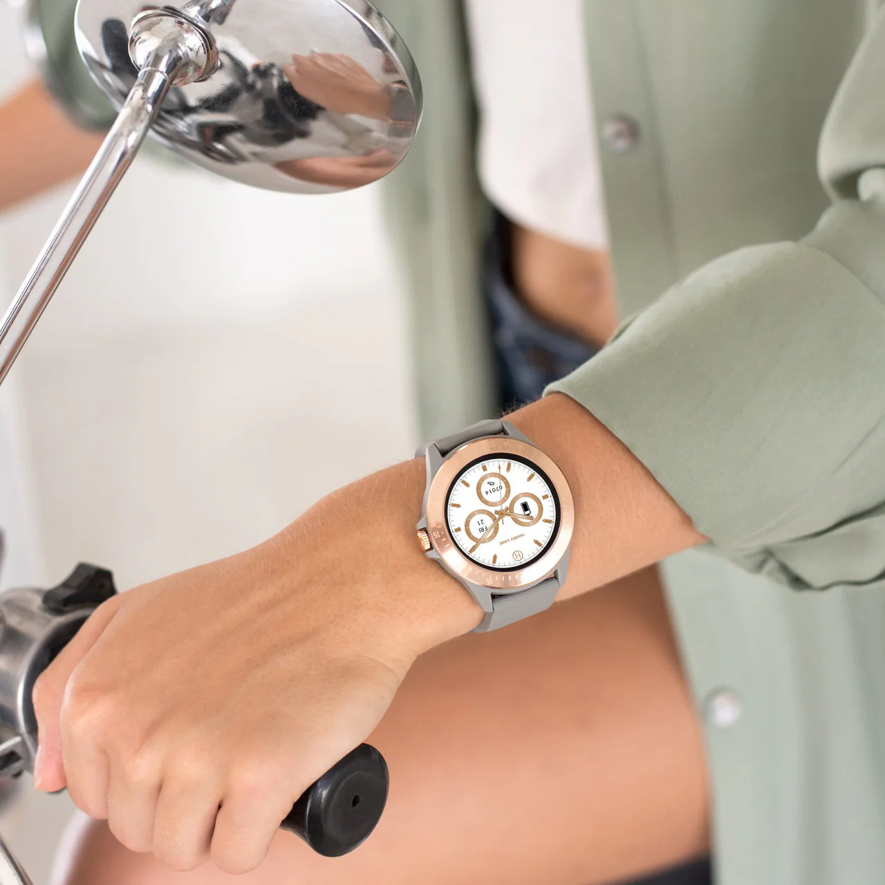 Grey Rose Gold Smart Watch - HA07-2008 - Image 4