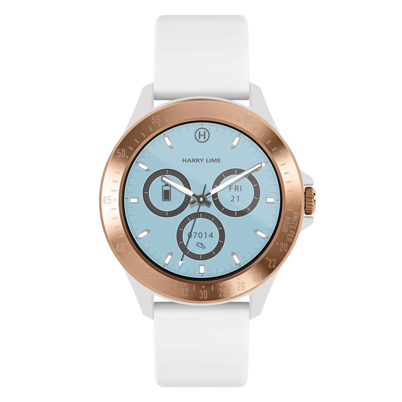 White Rose Gold Smart Watch - HA07-2004