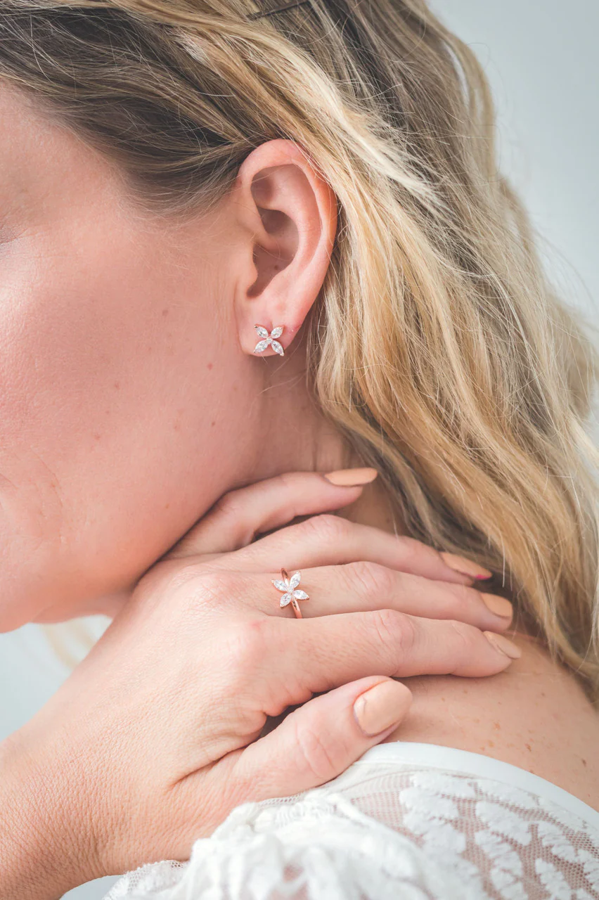 Heirloom Favoured Earrings Rose Gold - IE955RG - Image 3