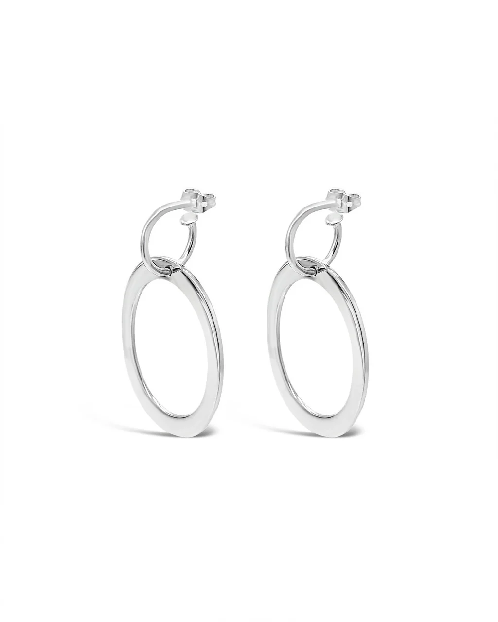 Hooped Oval Earrings - ME9507 - Image 2