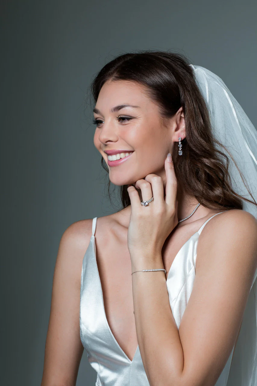 Iconic Bridal Christina Earrings Silver - IE982W - Image 4