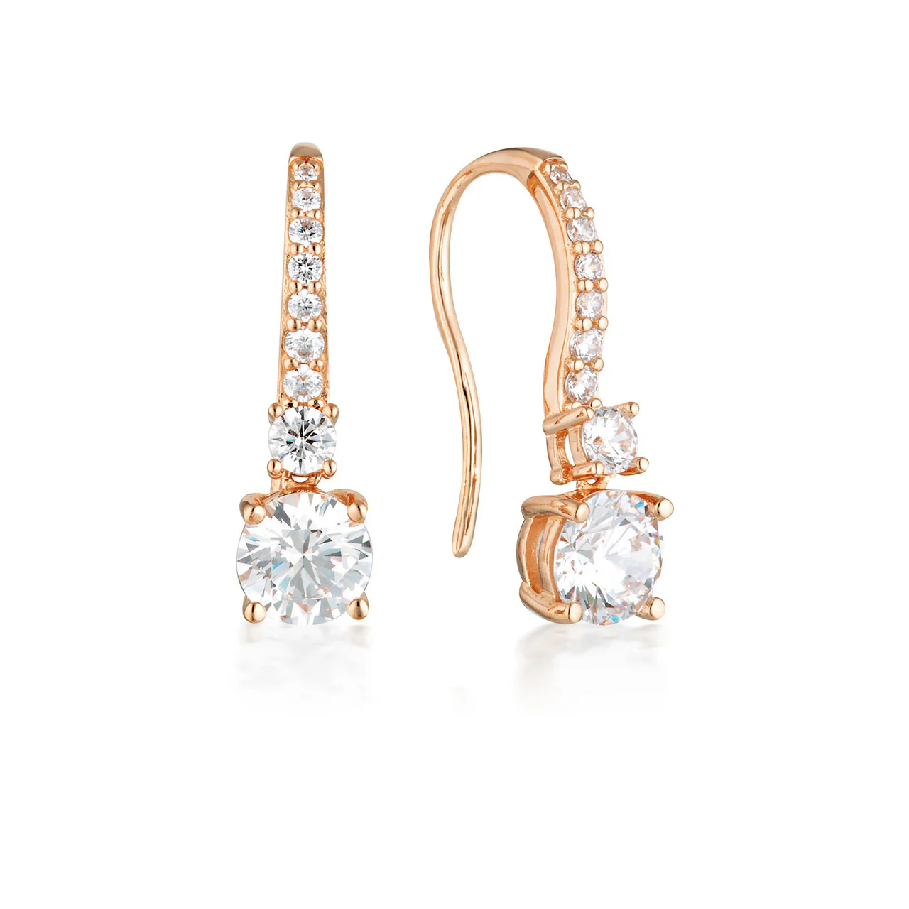 Iconic Bridal Daphne Earrings Rose Gold - IE984RG - Image 3