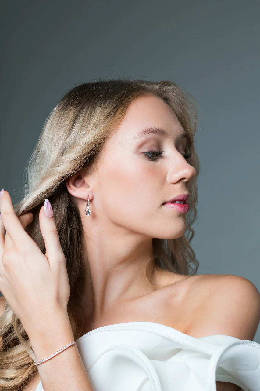 Iconic Bridal Daphne Earrings Rose Gold - IE984RG - Image 6