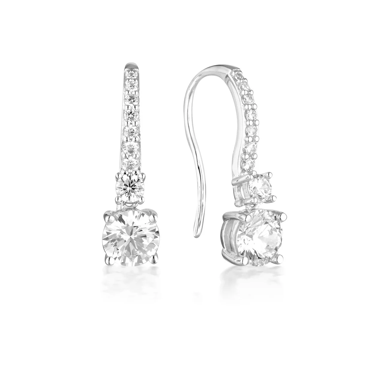 Iconic Bridal Daphne Earrings Silver - IE984W - Image 3
