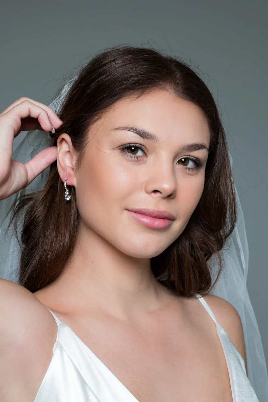 Iconic Bridal Daphne Earrings Silver - IE984W - Image 5