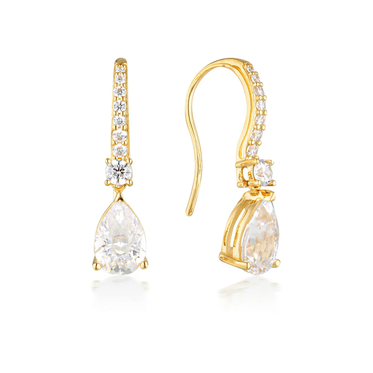Iconic Bridal Elizabeth Earrings Gold - IE983G - Image 3