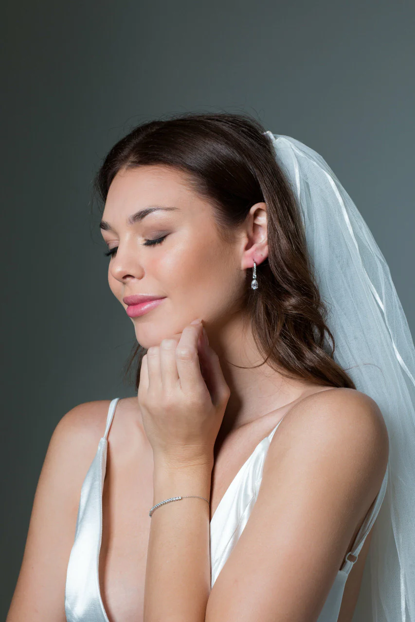Iconic Bridal Elizabeth Earrings Silver - IE983W - Image 5