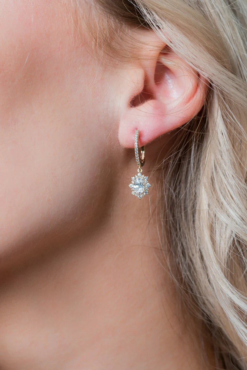 Iconic Bridal Eloise Earrings Gold - IE986G - Image 4
