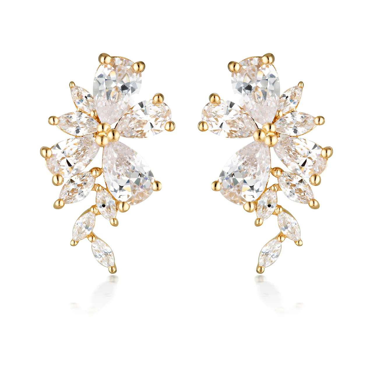 Iconic Bridal Hyacinth Earrings Gold - IE987G - Image 3
