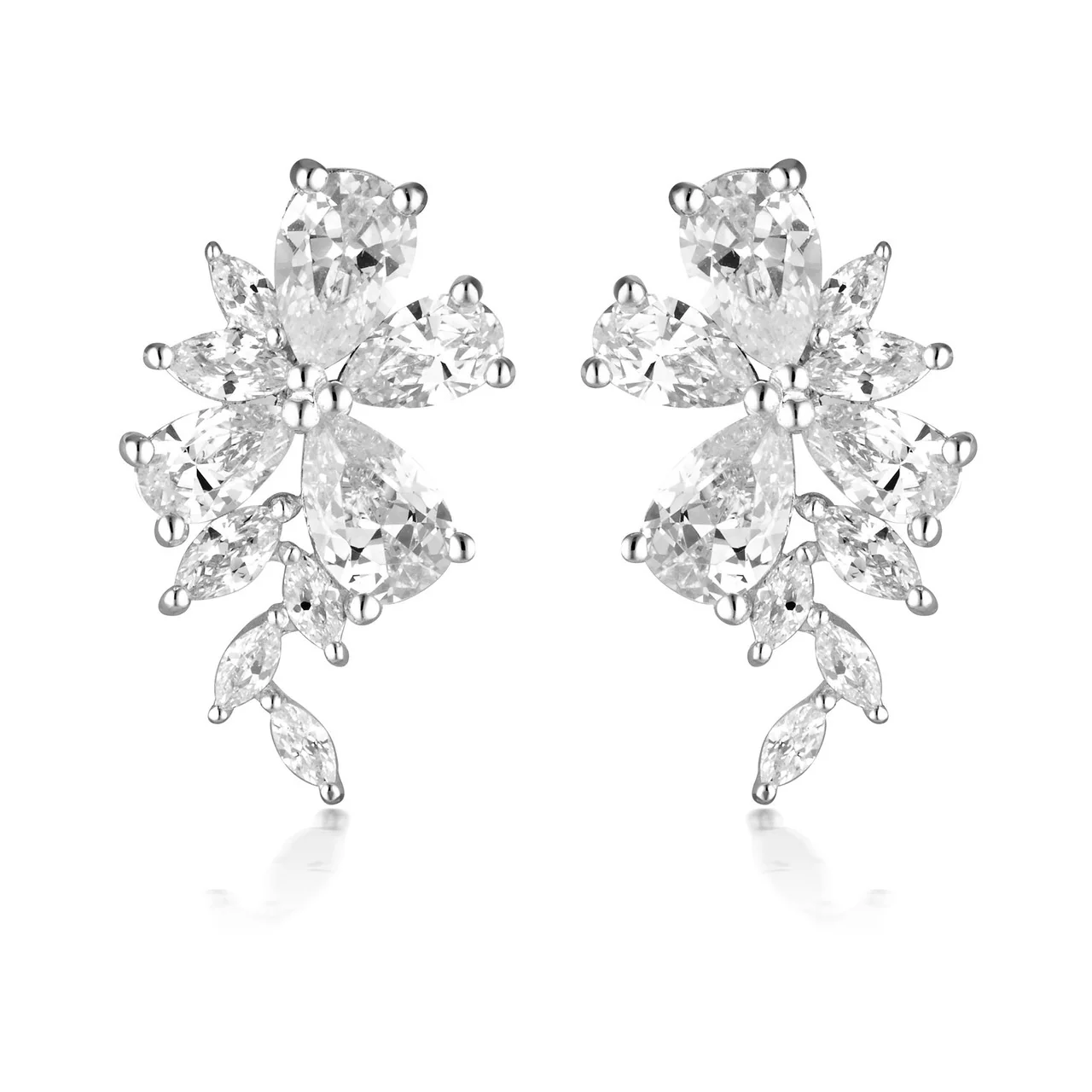 Iconic Bridal Hyacinth Earrings Silver - IE987W