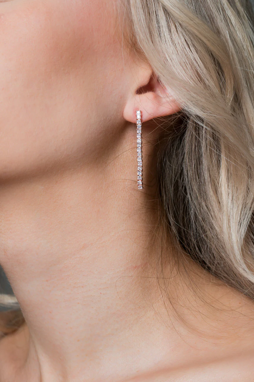 Iconic Bridal Vera Earrings Rose Gold - IE985RG - Image 4