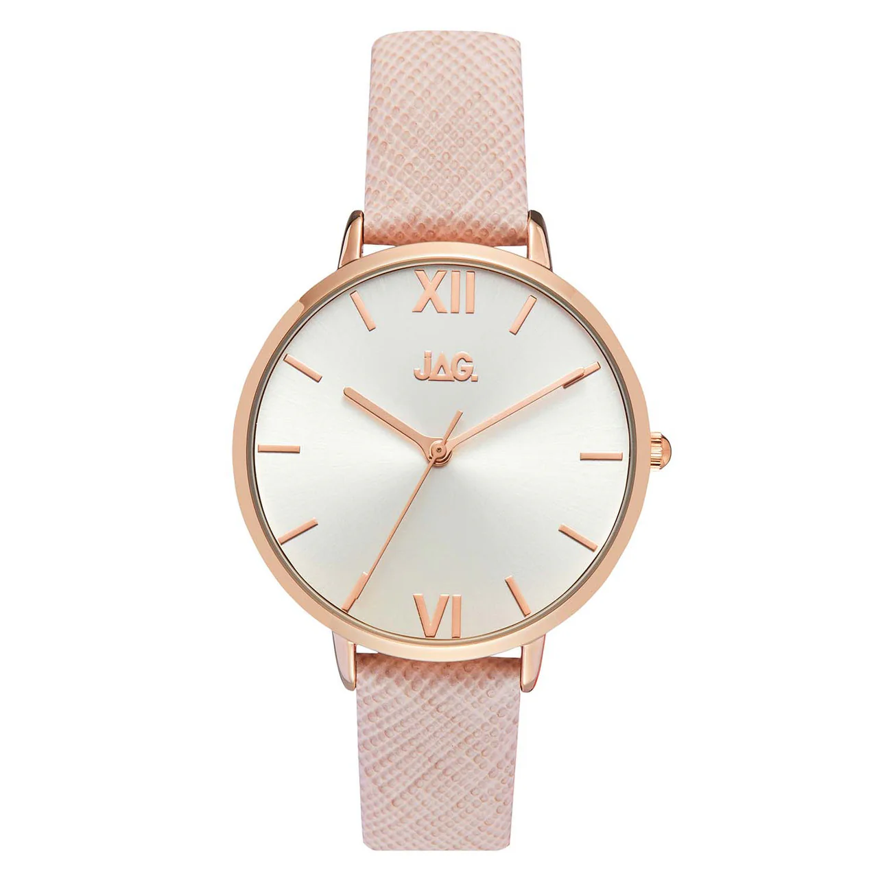 Sophie Silver Dark Rose Gold 36mm Pink Strap - J2259