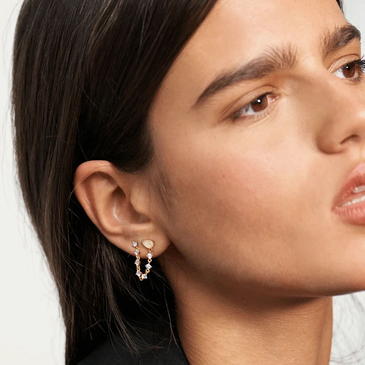 Joanne Yellow Gold Earrings - AR01-245-U - Image 2