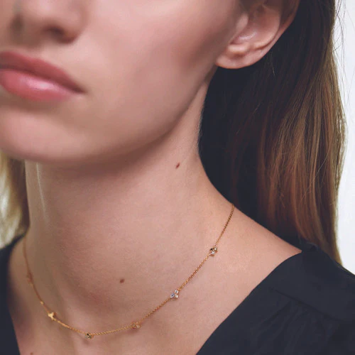 La Palette Yellow Gold Necklace - CO01-179-U - Image 4