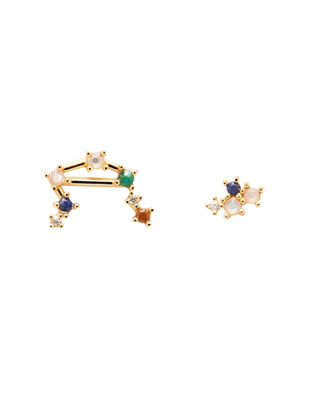 Libra Gold Earrings - AR01-410-U - Image 3