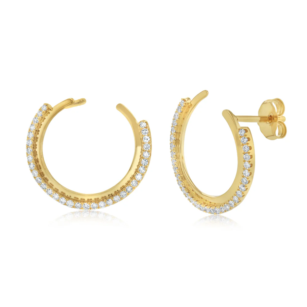 Luminesce Lab Grown 0.35 Carat Diamond Stud Earrings in Gold Plated Sterling Silver