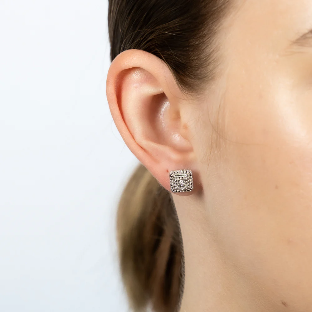 Luminesce Lab Grown 1/10 Carat Diamond Pendant & Stud Earrings Set in Sterling Silver - Image 5