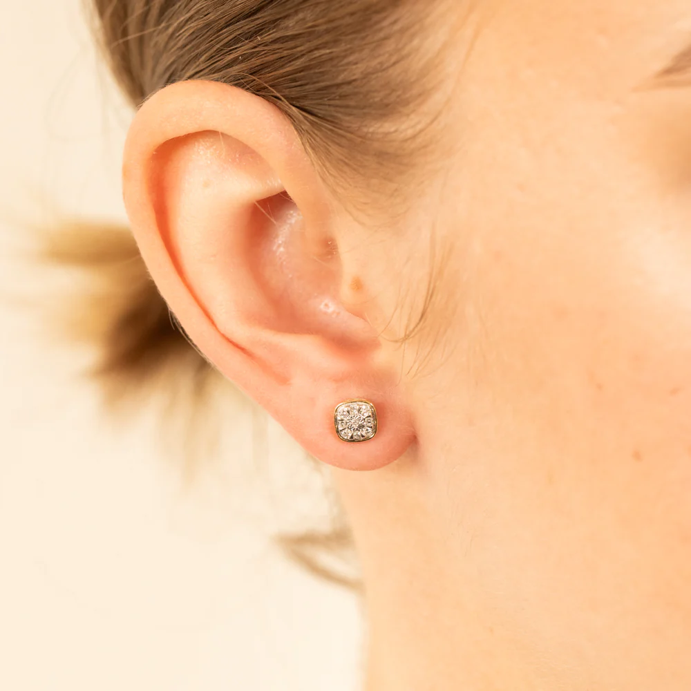 Luminesce Lab Grown 1/10 Carat Diamond Stud Earrings in 9ct Yellow Gold - Image 3