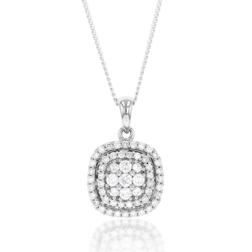 Luminesce Lab Grown 1/2 Carat Diamond in Sterling Silver Pendant on Chain