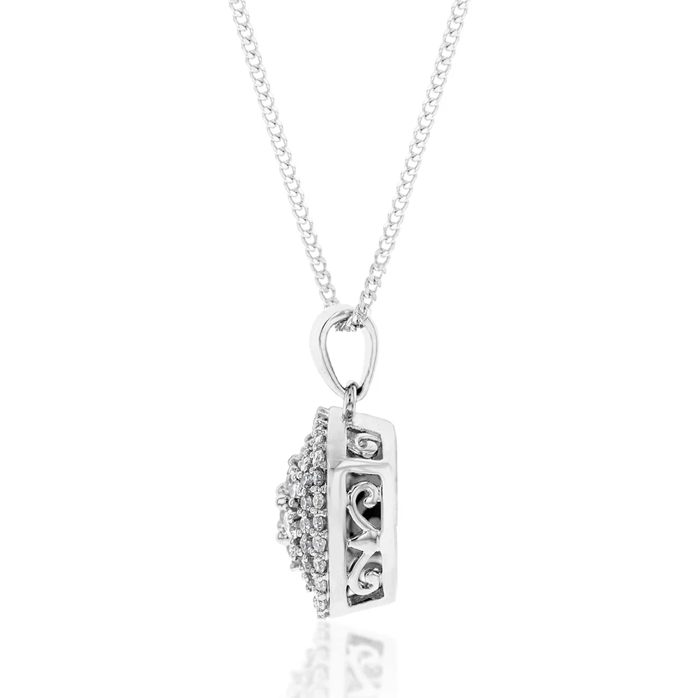 Luminesce Lab Grown 1/2 Carat Diamond in Sterling Silver Pendant on Chain - Image 2