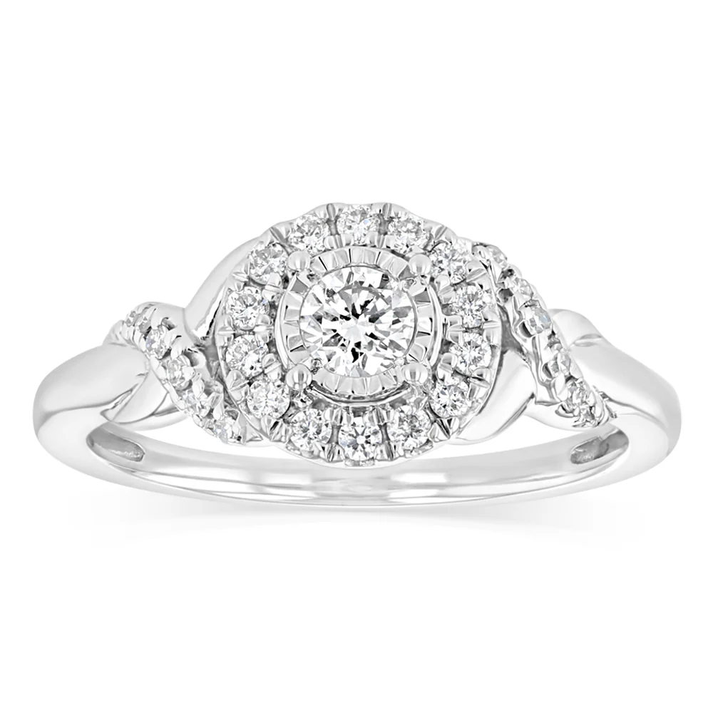 Luminesce Lab Grown 1/3 Carat Diamond Ring in Sterling Silver