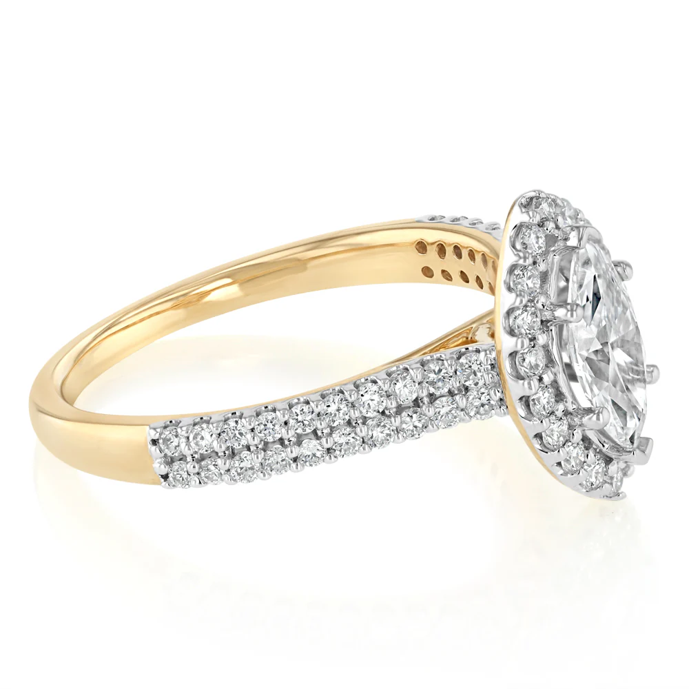 Luminesce Lab Grown 1.30 Carat Diamond Ring in 9ct Yellow Gold - Image 2