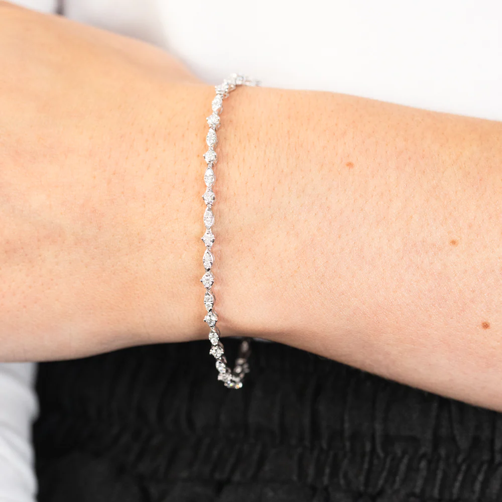 Luminesce Lab Grown 1.5 Carat Diamond Fancy Bracelet in 9ct White Gold - Image 2