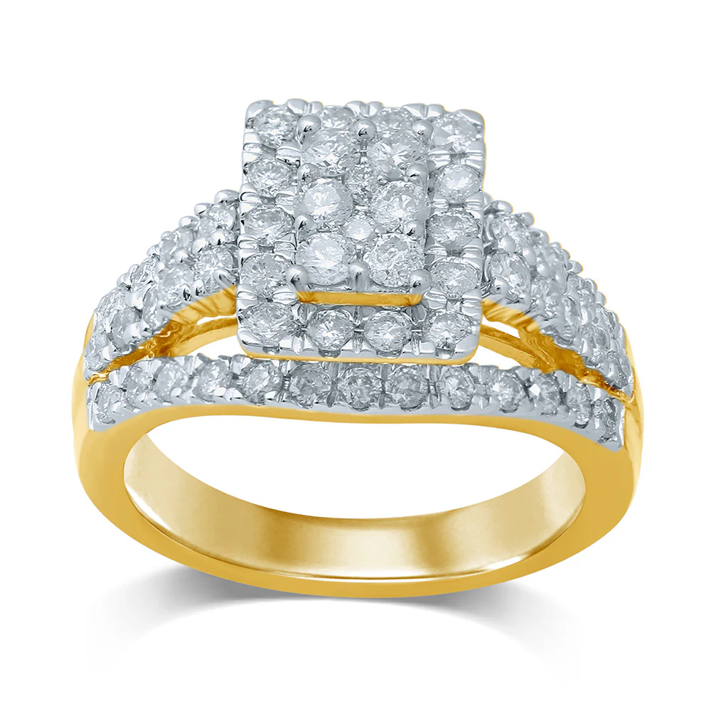 Luminesce Lab Grown 1.50 Carat Diamond Dress Ring in 9ct Yellow Gold