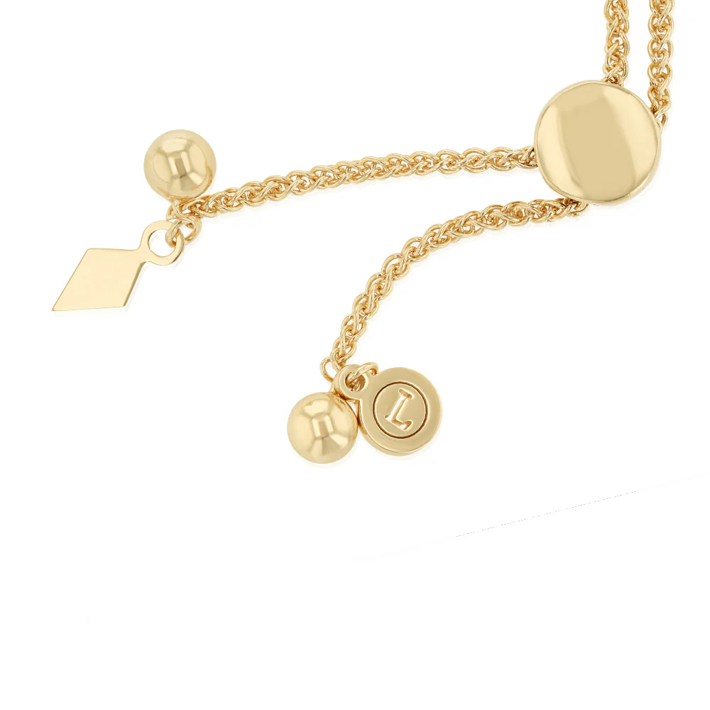 Luminesce Lab Grown 1/6 Carat Diamond Bolo Bracelet in Gold Plated Sterling Silver - Image 3