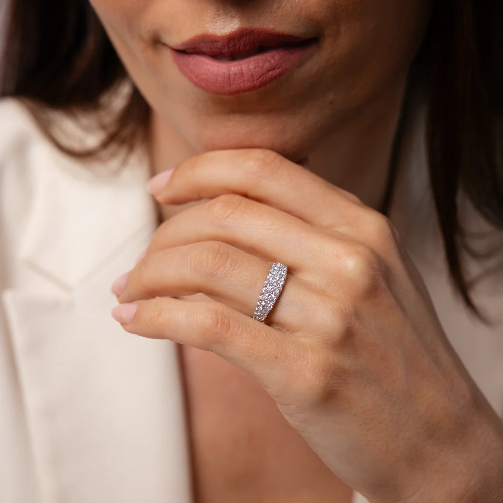 Luminesce Lab Grown 1 Carat Diamond Ring in Sterling Silver - Image 3