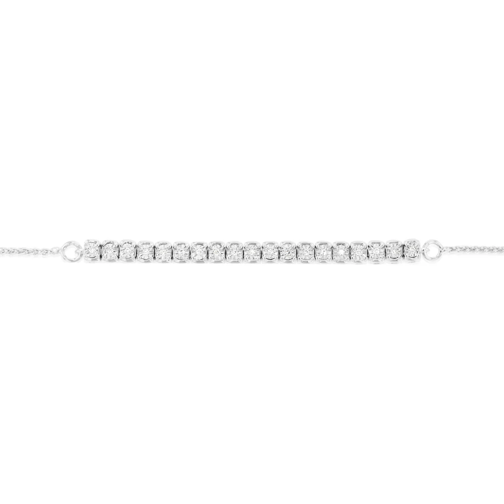 Luminesce Lab Grown 13 Diamonds Bracelet in Sterling Silver - Image 2
