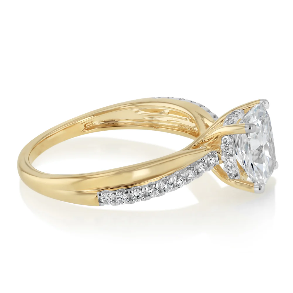 Luminesce Lab Grown 2.33 Carat Diamond Ring in 9ct Yellow Gold - Image 2