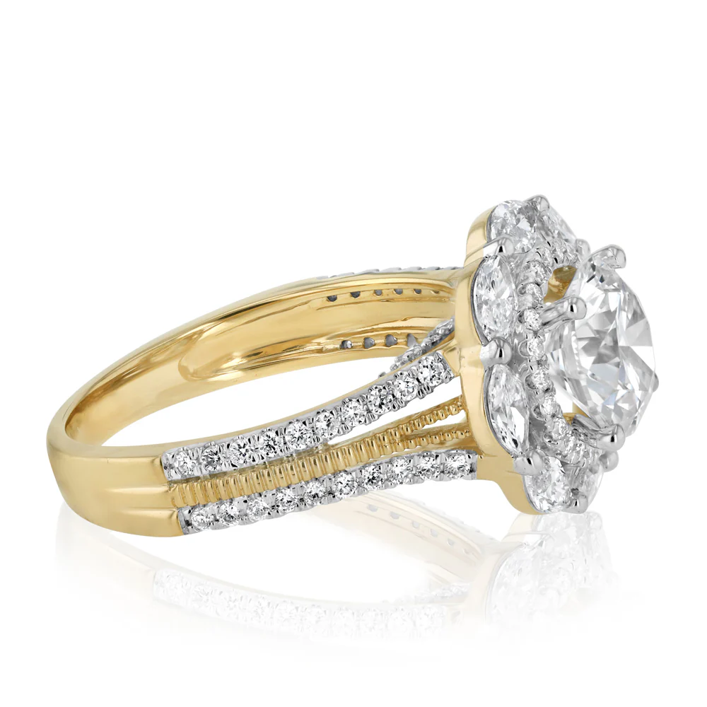 Luminesce Lab Grown 3.25 Carat Diamond Ring in 9ct Yellow Gold - Image 2