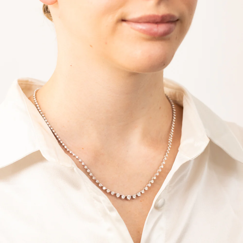 Luminesce Lab Grown 9ct White Gold 3 Carat Diamond Necklace - Image 3