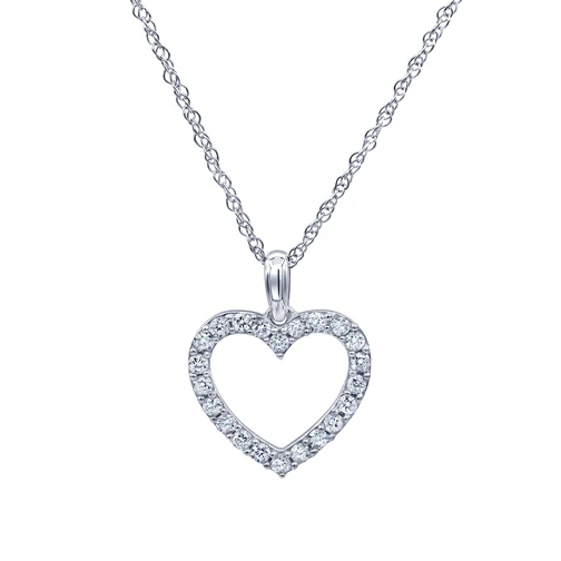 Luminesce Lab Grown Diamond 1/2 Carat Silver Heart Pendant on 45cm Chain - Image 2