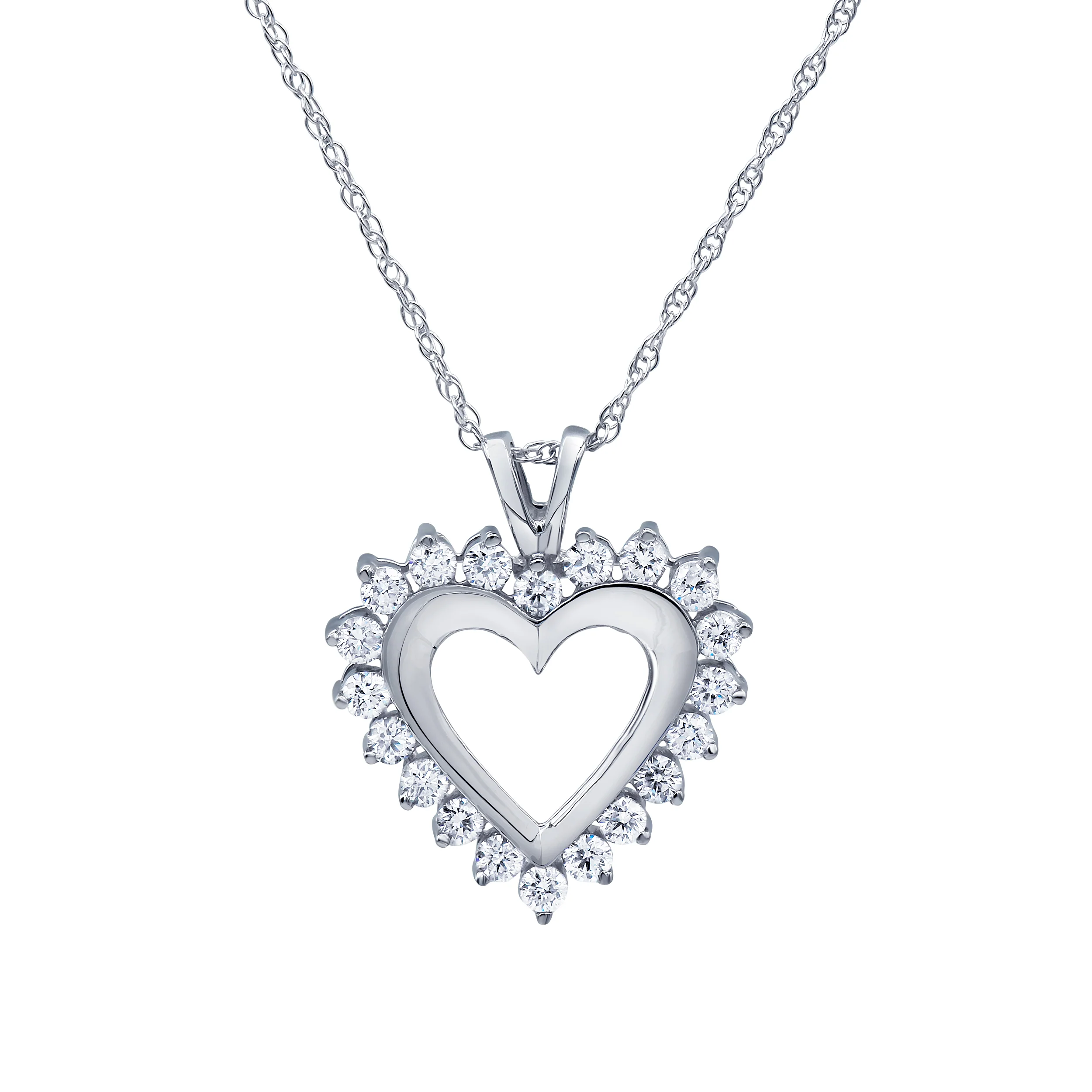 Luminesce Lab Grown Diamond 1 Carat Gold Plated Silver Heart Pendant
