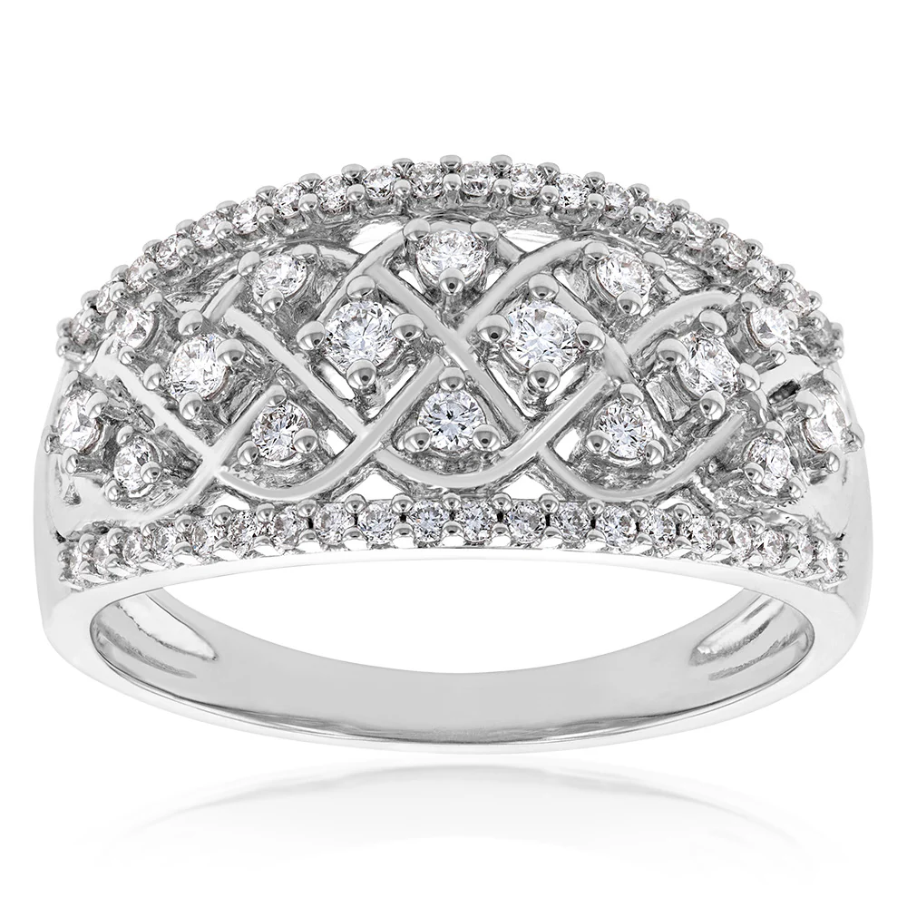 Luminesce Lab Grown Diamond Silver 1/2 Carat Dress Ring