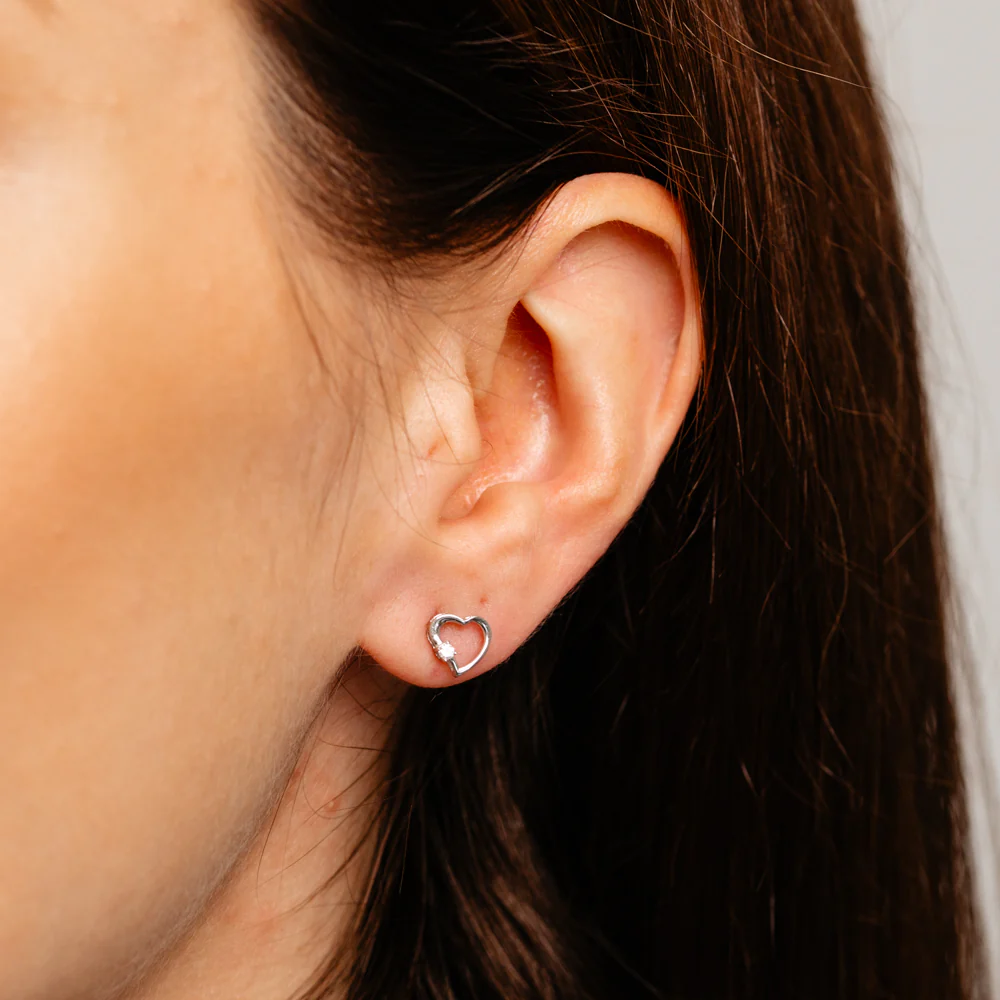 Luminesce Lab Grown Diamond Stud Earrings in Sterling Silver - Image 2