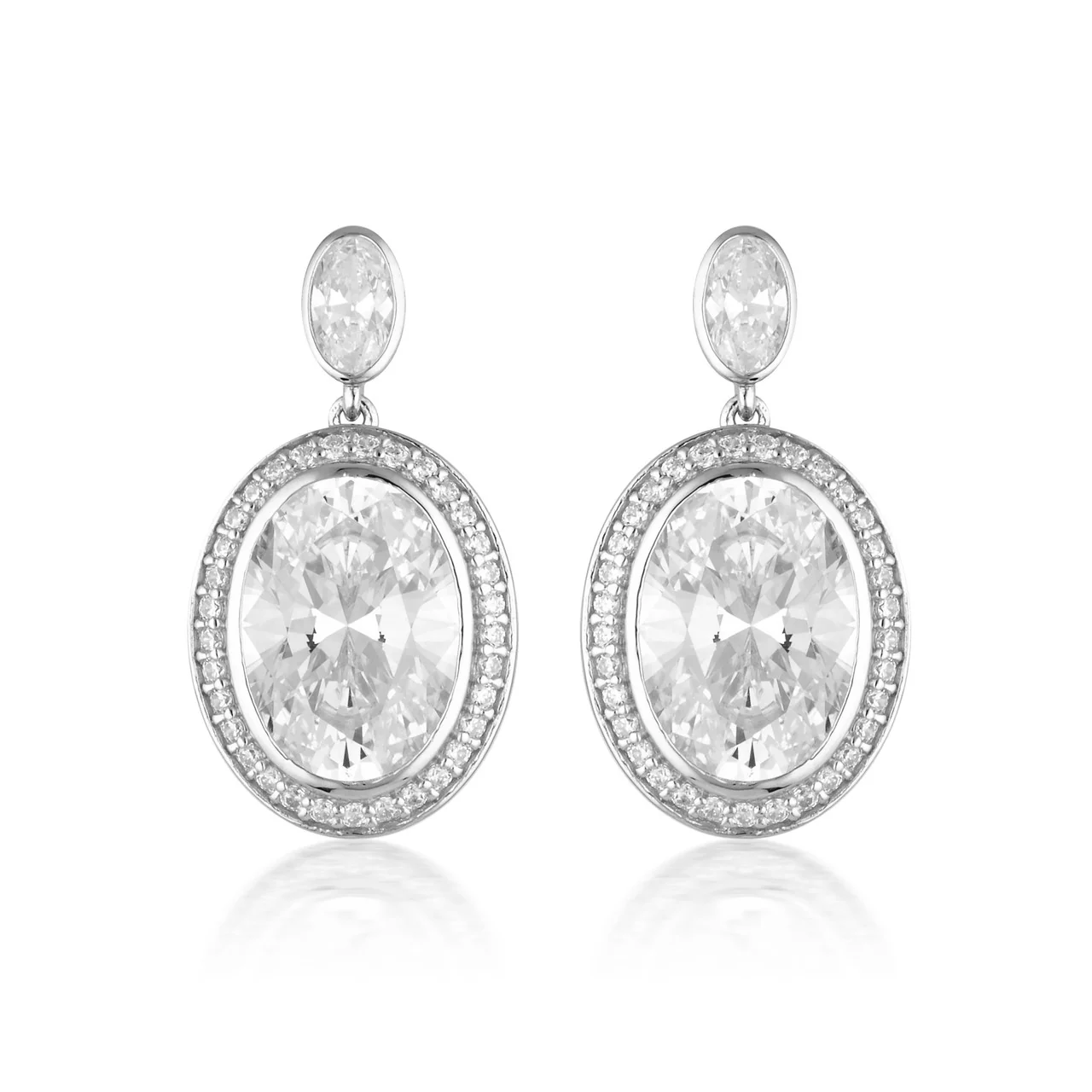 Luxe Grandenzza Earrings Silver - IE944W