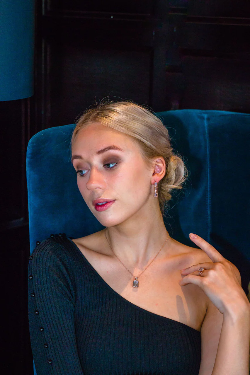 Luxe Indulgenza Earrings Rose Gold - IE946RG - Image 2