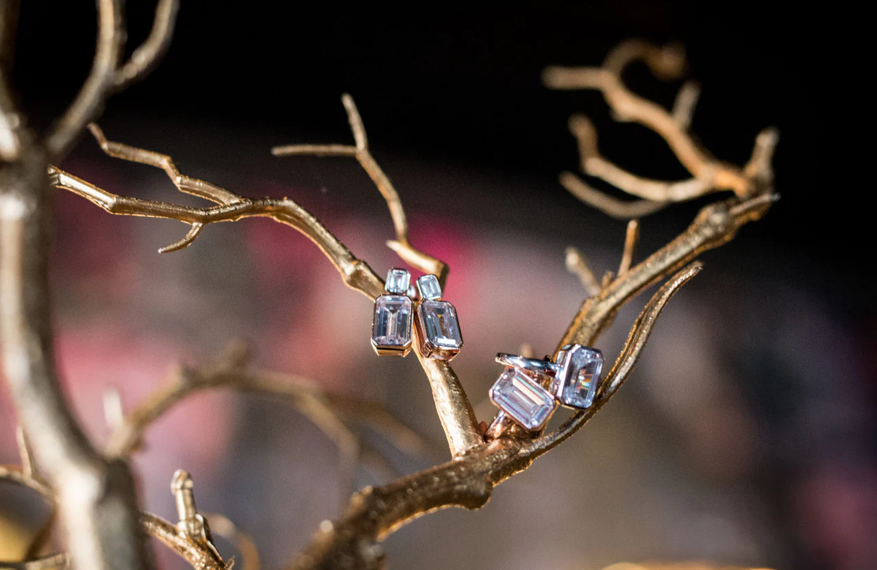 Luxe Sontuosa Earrings Rose Gold - IE947RG - Image 2