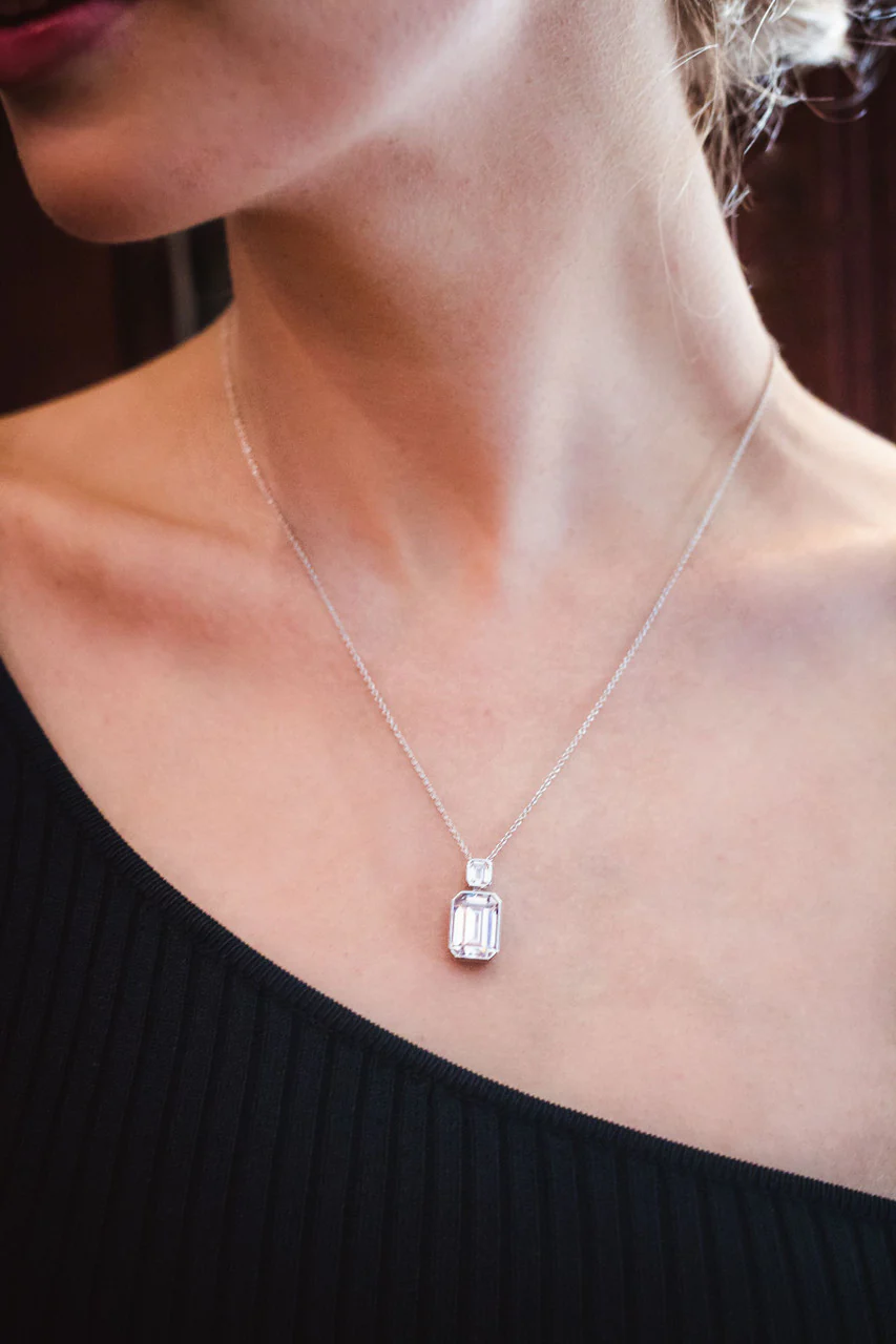 Luxe Sontuosa Pendant Silver - IP817W - Image 3