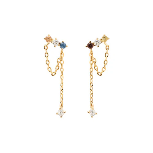 Mana Yellow Gold Earrings - AR01-297-U