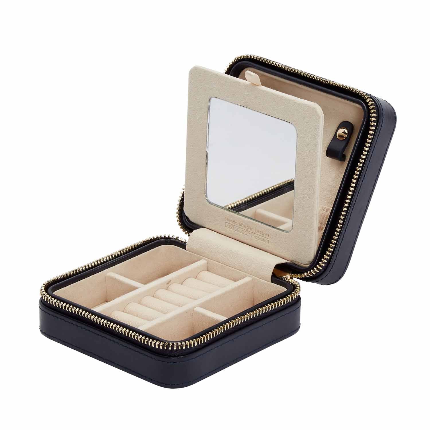Maria Small Zip Jewellery Case Navy