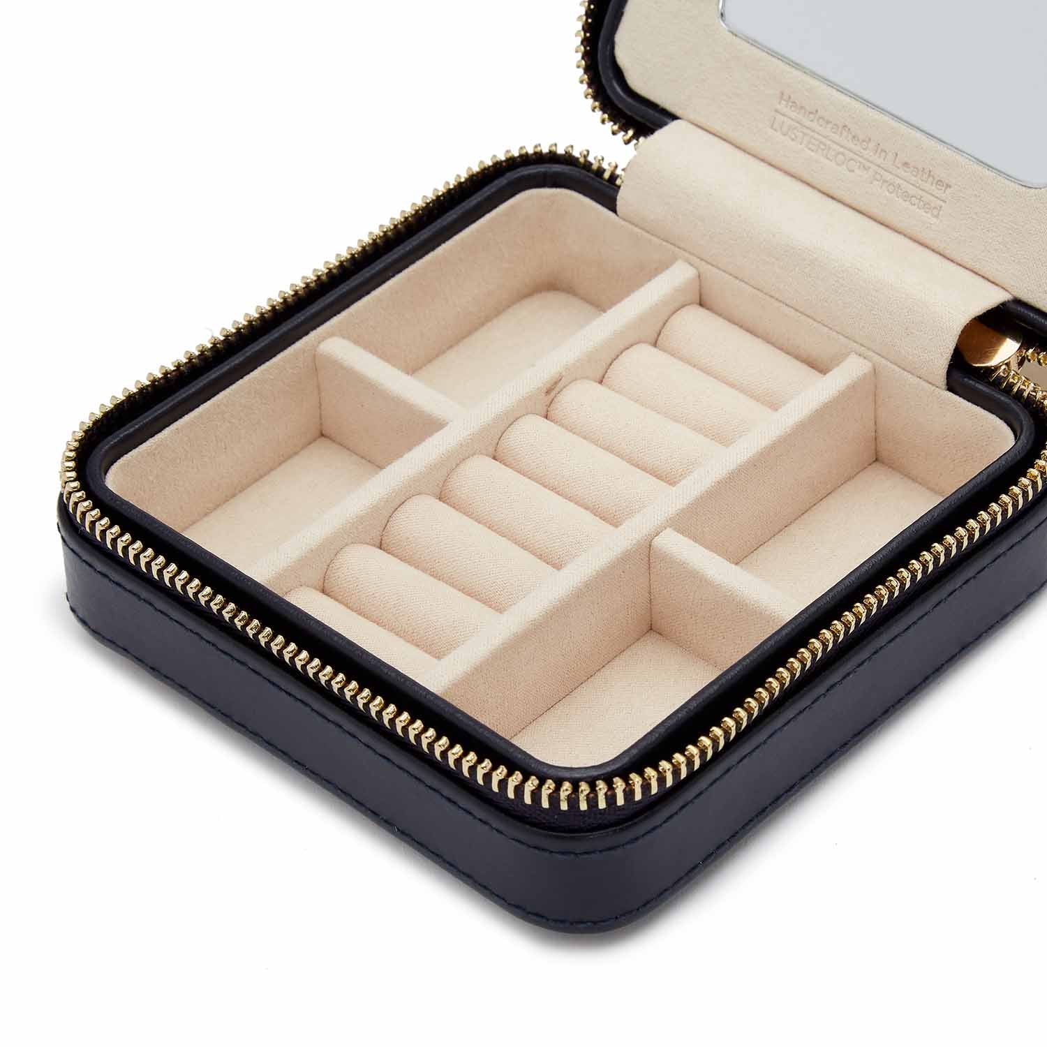 Maria Small Zip Jewellery Case Navy - Image 4